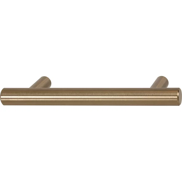 Hafele 155.02.410, 3-1/2 Inch Center to Center Cosmopolitan Cabinet Bar Pull, Matte Gold