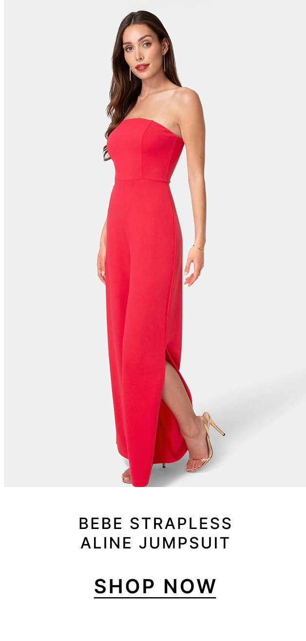 bebe Strapless Aline Jumpsuit