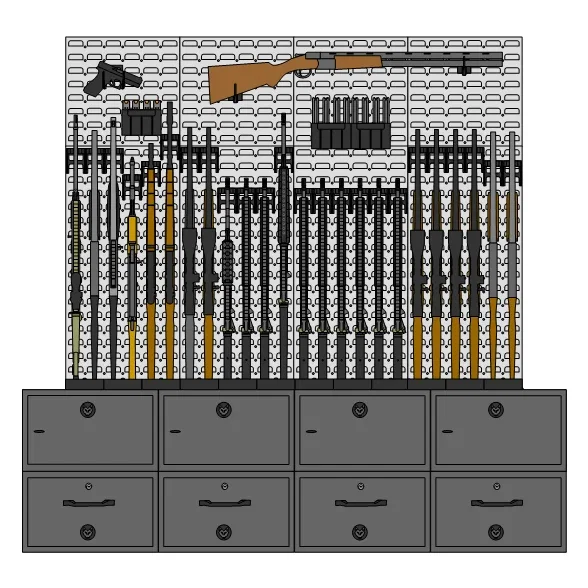 Gun Wall / Vault / Armory Kit #3