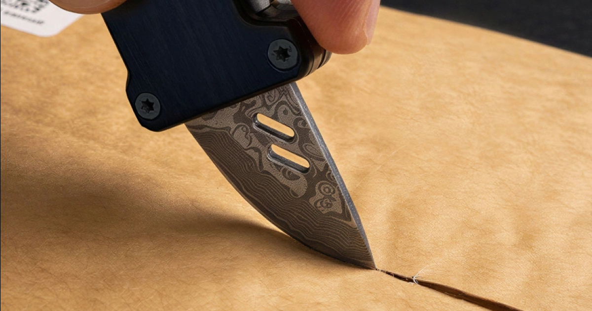 Dual: 3-in-1 Damascus EDC Pocket Knife