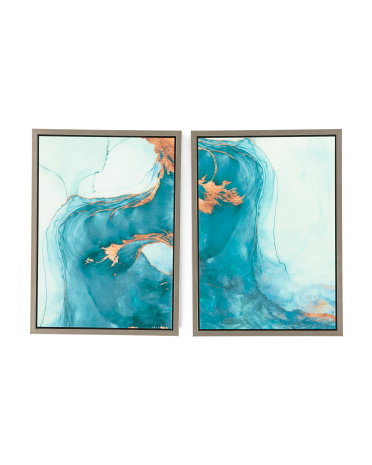 Set Of 2 24x17.5 Printed Wall Art | Metal