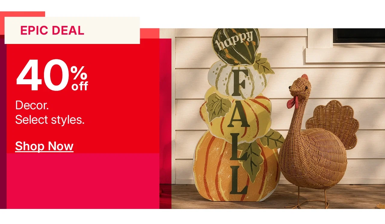 40% off home decor