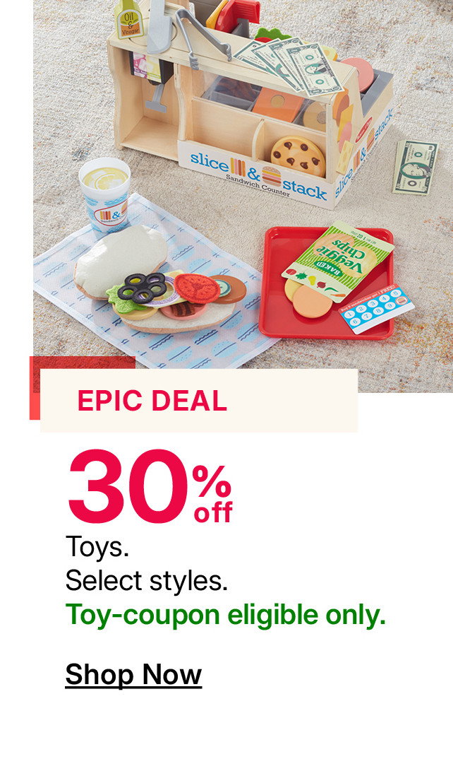 30% off toys