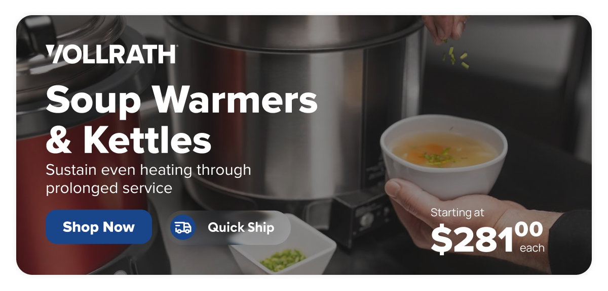 Vollrath Quick Ship Commercial Soup Warmers & Kettles