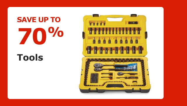 Save up to 70%. Tools.
