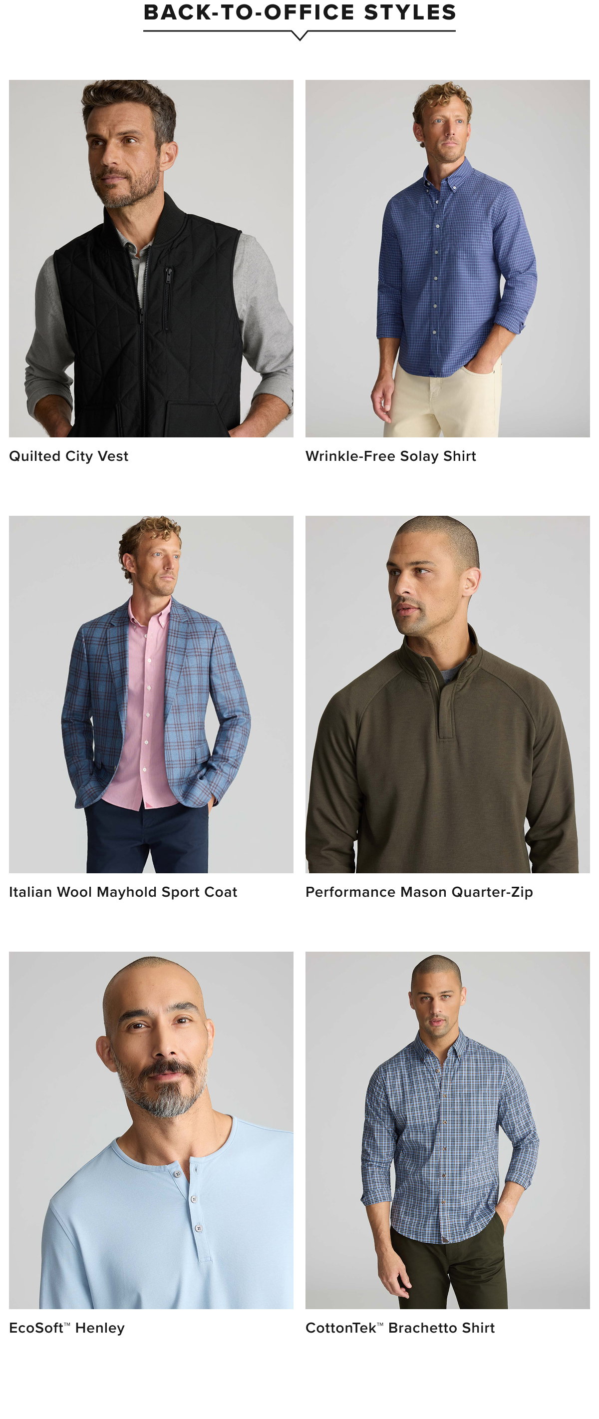Collection of UNTUCKit office approved style. 