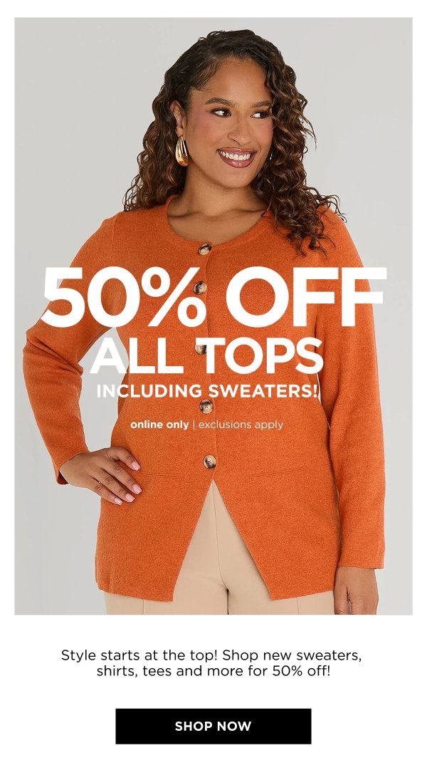 Shop 50% off All Tops
