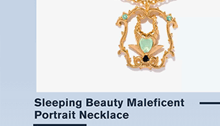 Sleeping Beauty Maleficent Portrait Necklace