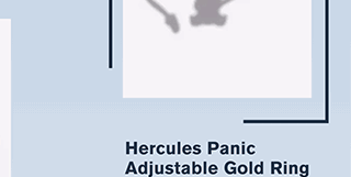 Hercules Panic Adjustable Gold Ring