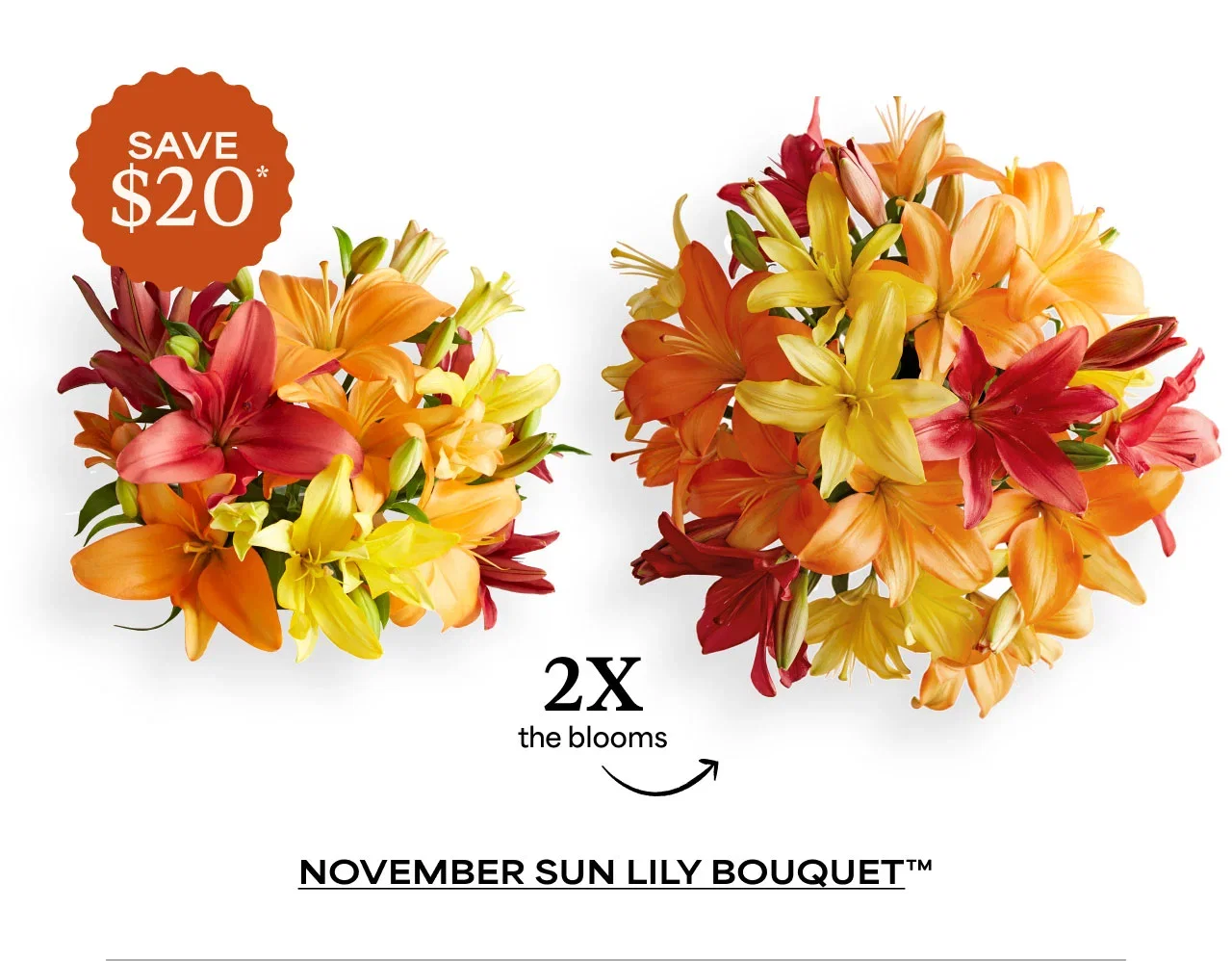 November Sun Lily Bouquet