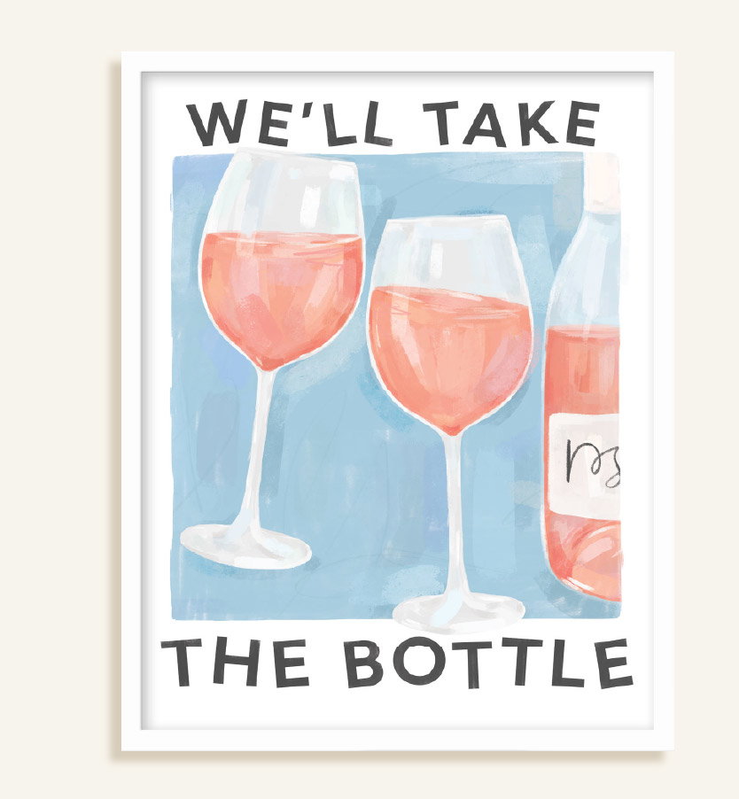 TAKE THE BOTTLE FRAMED PRINT