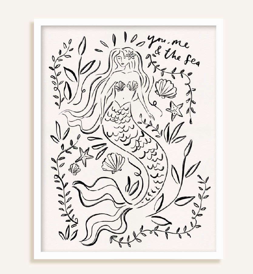 YOU, ME & THE SEA FRAMED PRINT