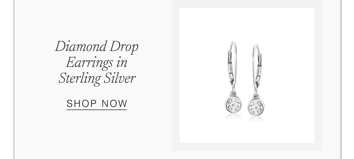 Diamond Drop Earrings in Sterling Silver | SHOP NOW
