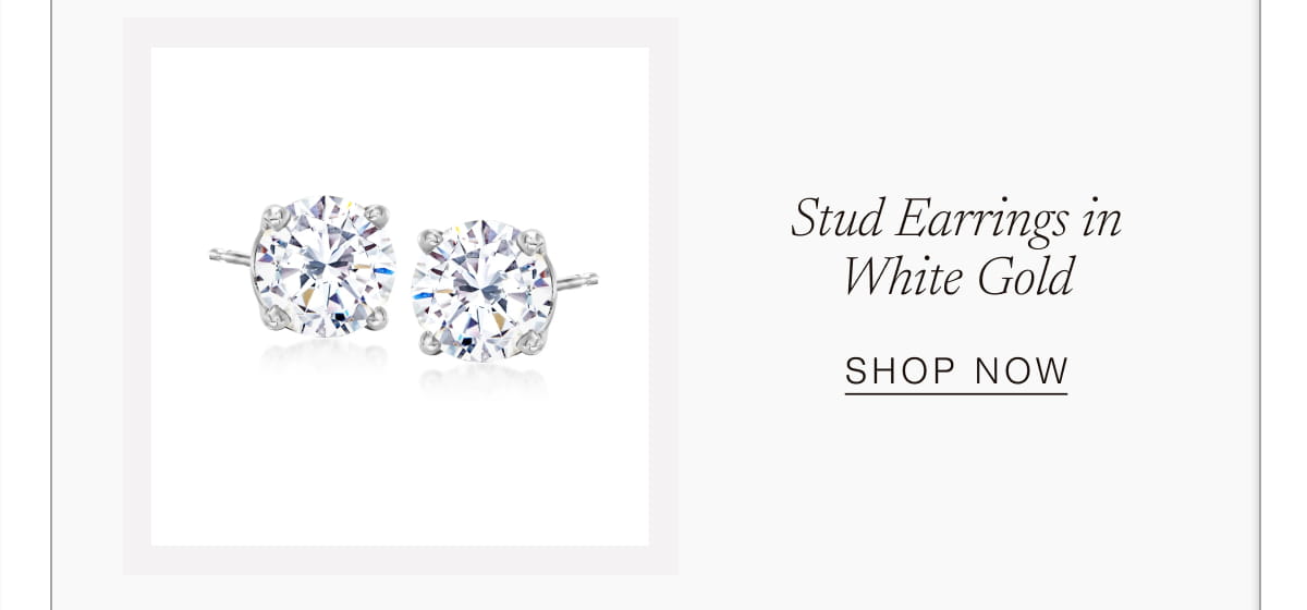 Stud Earrings in White Gold | SHOP NOW