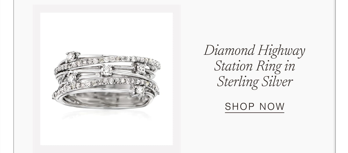 Diamond Highway Station Ring in Sterling Silver | SHOP NOW