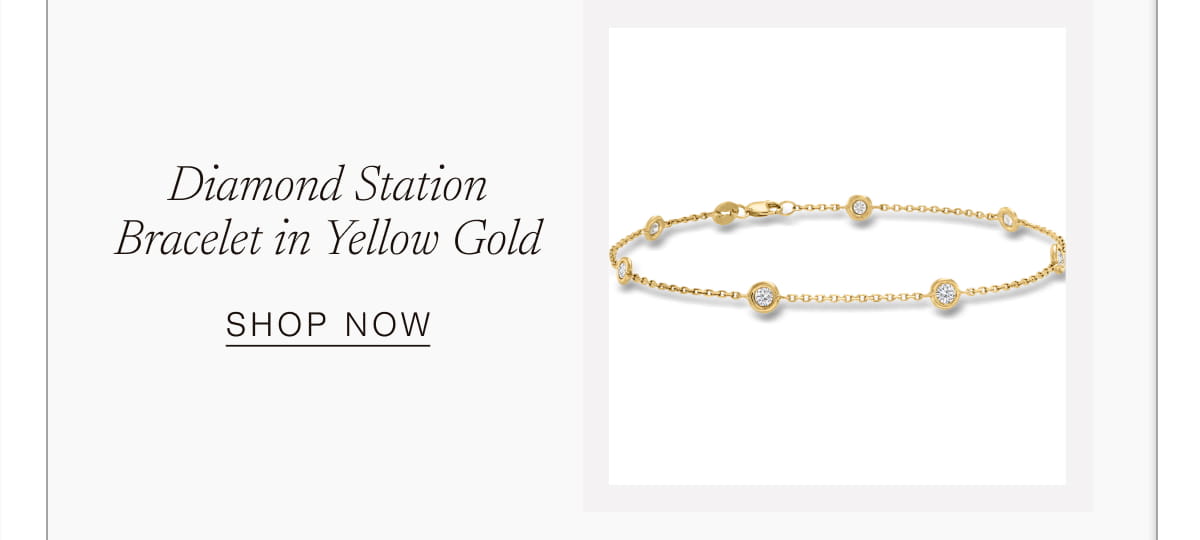 Diamond Station Bracelet in Yellow Gold | SHOP NOW