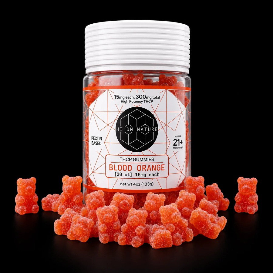 THC-P Gummy Bears Blood Orange jar