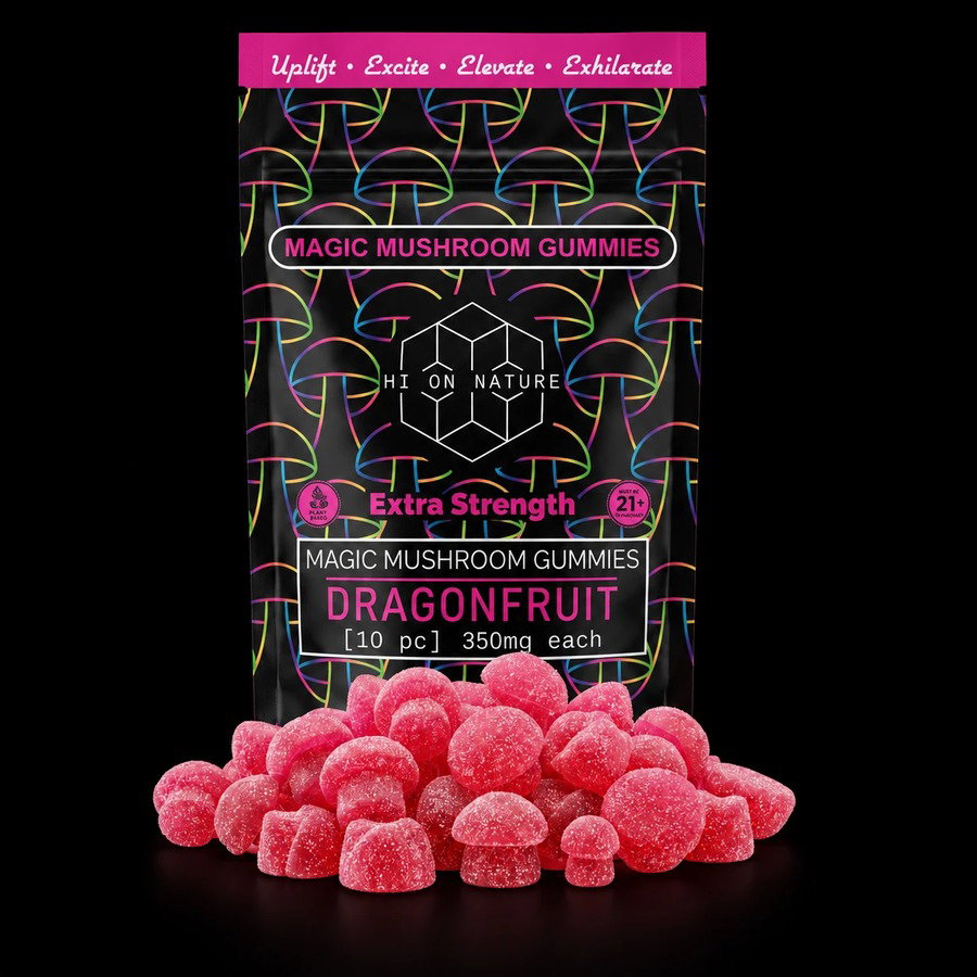 Magic Mushroom Gummies Dragonfruit pouch