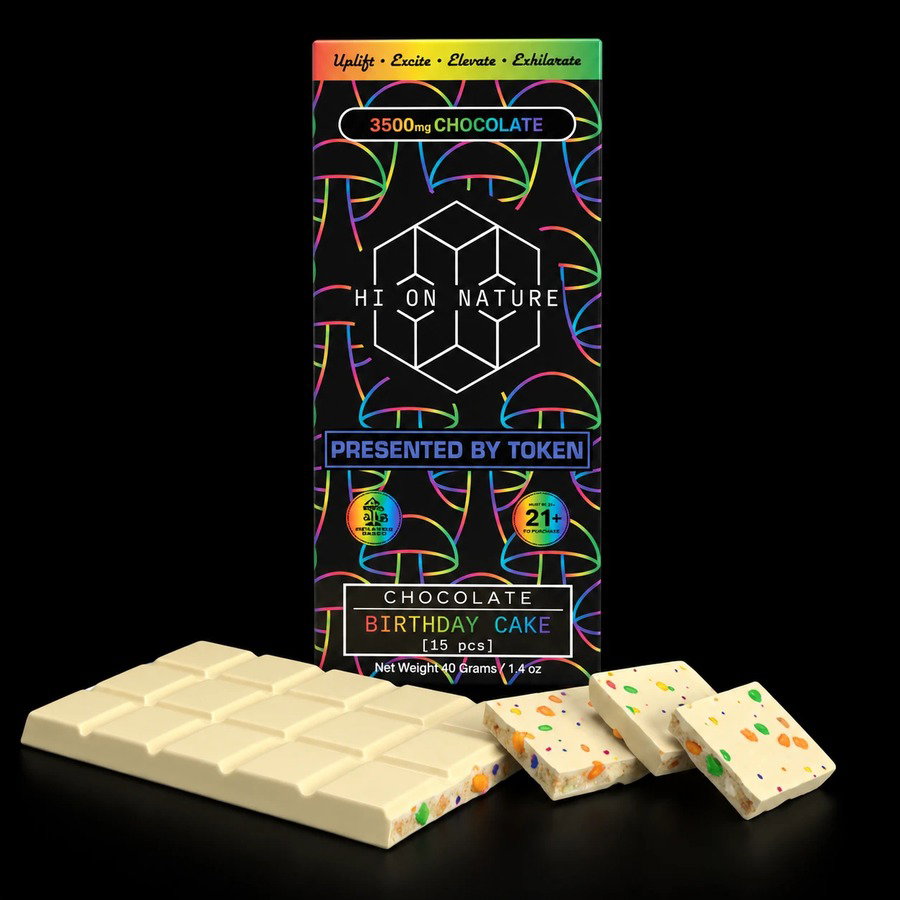 Magic Mushroom Chocolate Birthday Cake bar