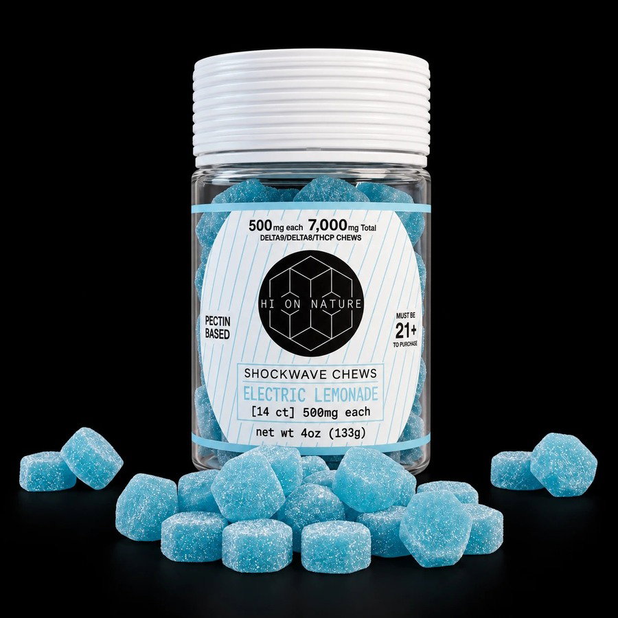 Shockwave Chews Electric Lemonade jar