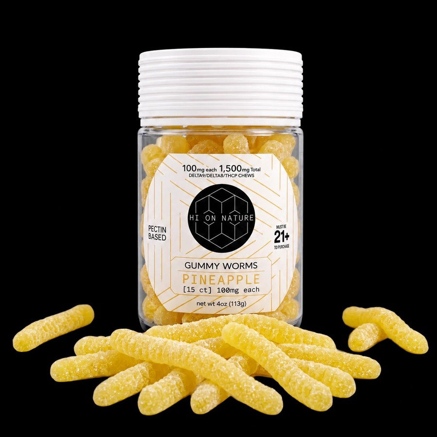 Gummy Worms Pineapple jar