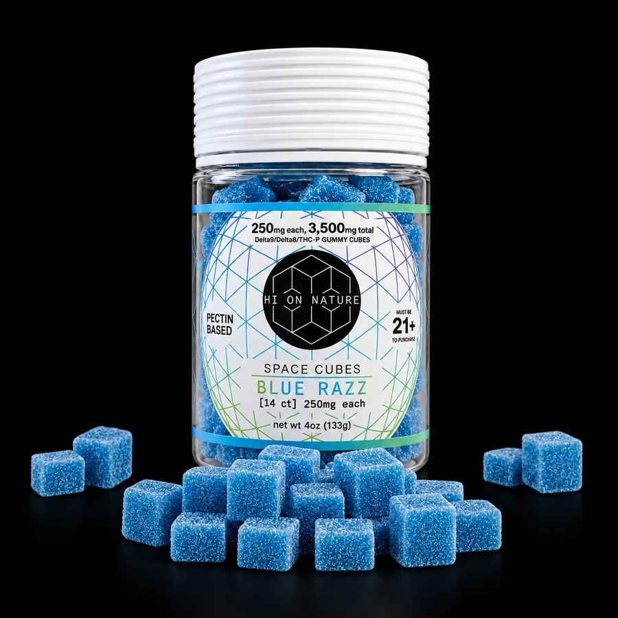 Space Cubes Blue Razz jar