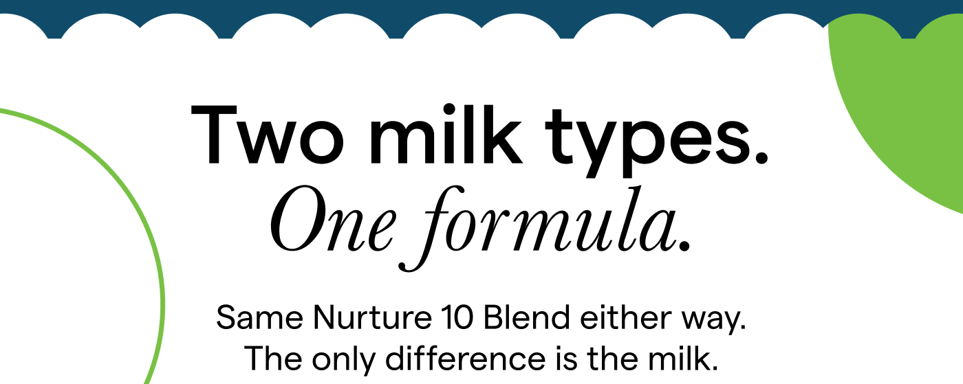 Two milk types.
