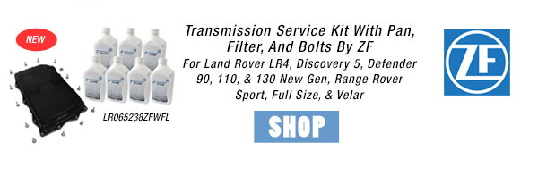 NEW Transmission Service Kit With Pan, Filter, And Bolts, Original Equipment By ZF, For Land Rover LR4, Discovery 5, Defender 90, 110, & 130 New Gen, Range Rover Sport, Full Size, & Velar at Roverparts.com