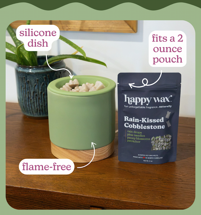 silicone dish, fits a 2 ounce pouch, flame-free