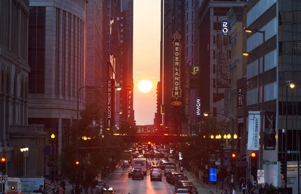What the equinox 'henge' effect tells us about U.S. cities | NPR