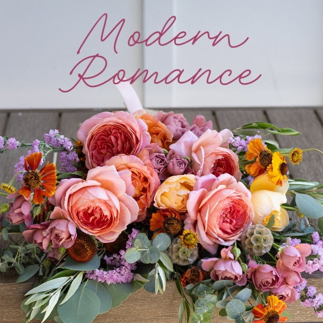 California-grown garden roses - Belle of the Fall bouquet - $129