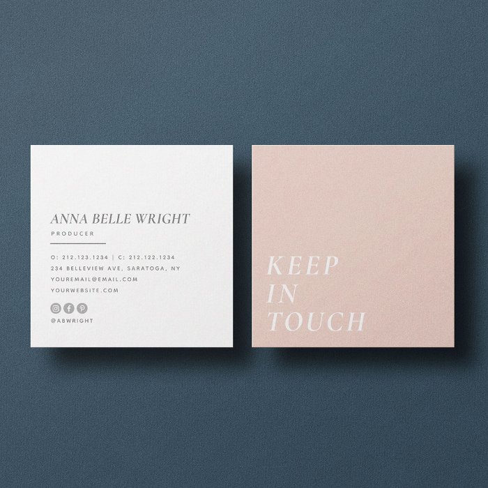 A business card