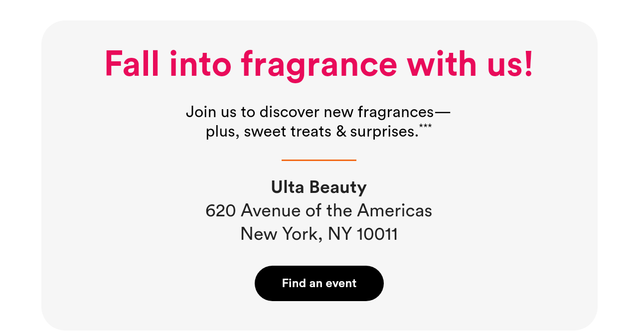 Fall into fragrance with us! | Find your store
