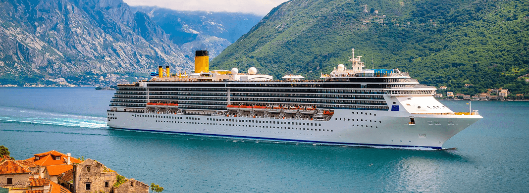 Cruise ship on the ocean