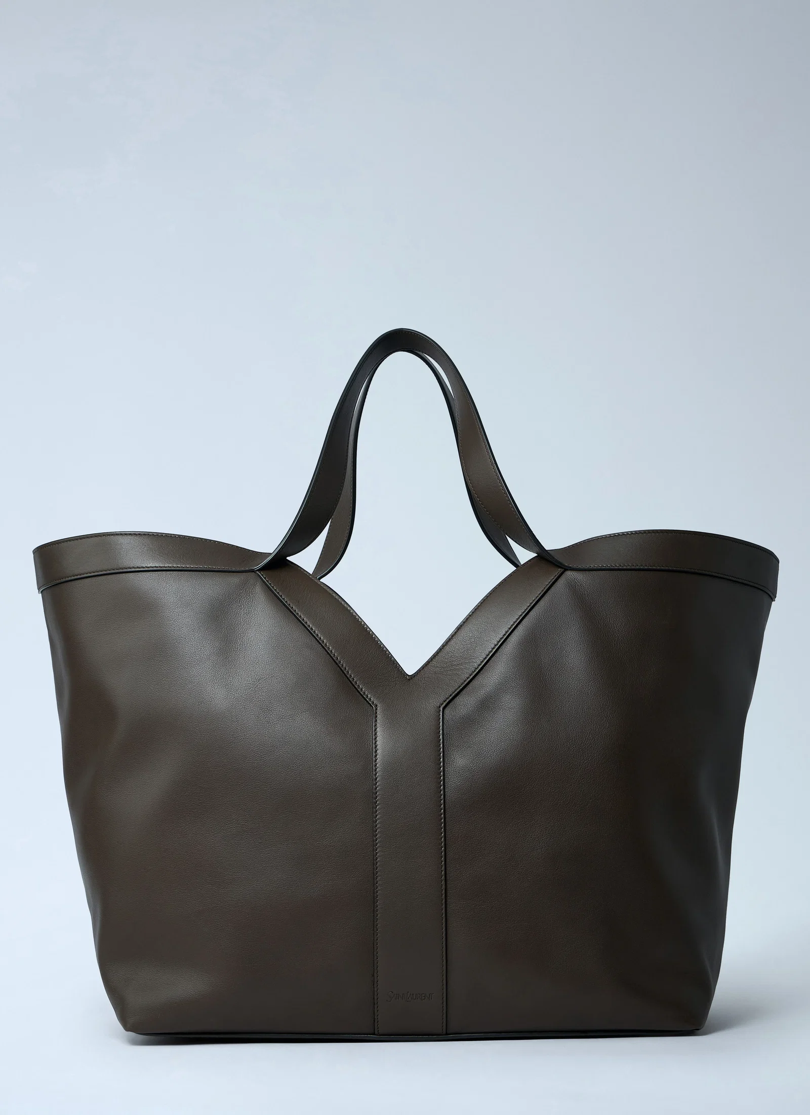 Image of Saint Laurent Large Y-Shaped Leather Tote