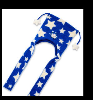 Coraline Star Print Fuzzy Square Snood Hat
