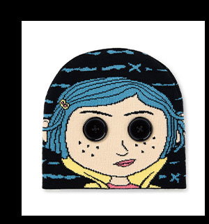 Coraline Button Eyes Beanie Hat