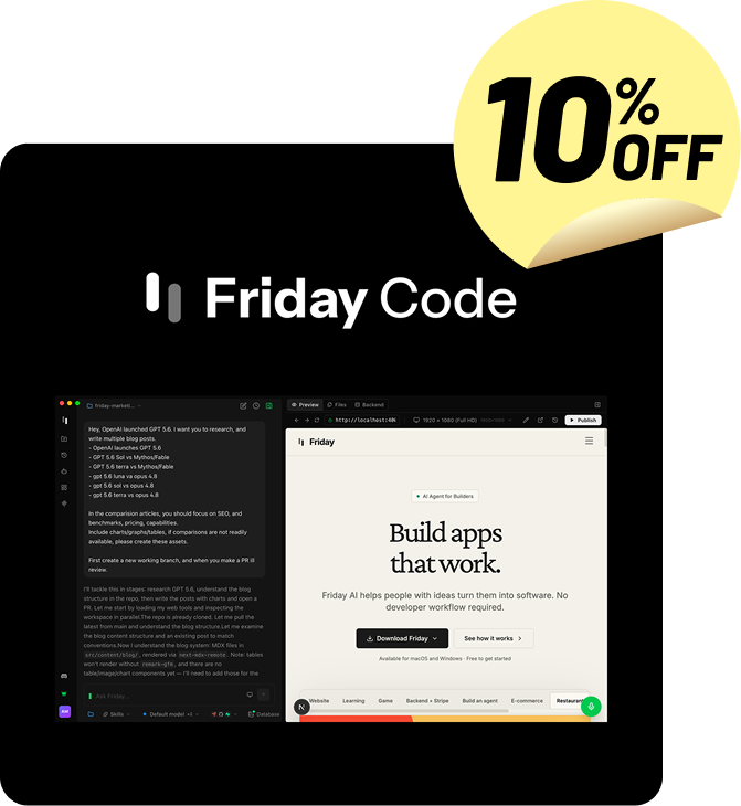 Shop Friday Code (10% off)