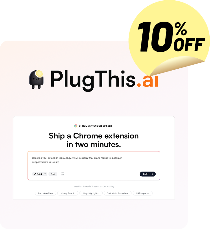 Shop PlugThis AI (10% off)