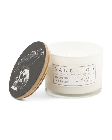 12oz Haunted Harvest Scented Candle | White | Cotton