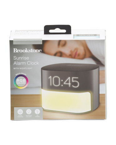 Sunrise Alarm Clock With Soft Led Lights | Black
