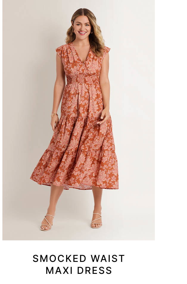 Smocked Waist Maxi Dress