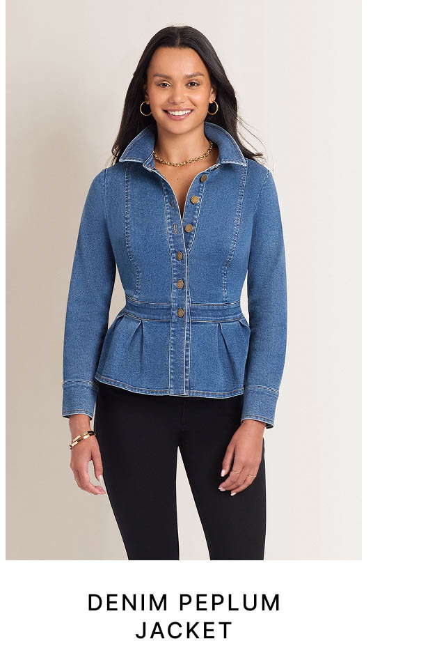 Denim Peplum Jacket