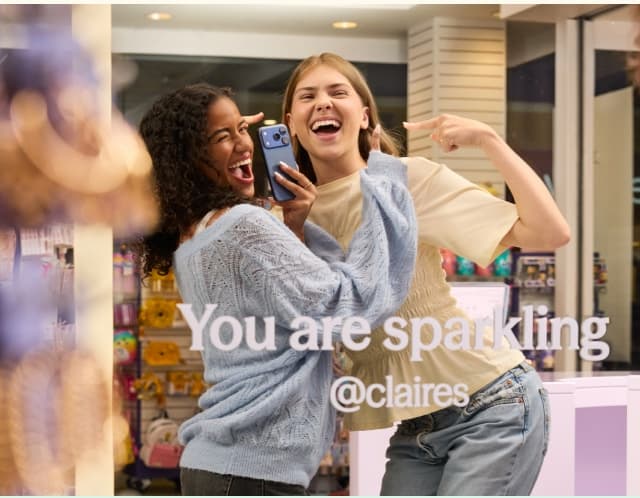 sparkling at claire's