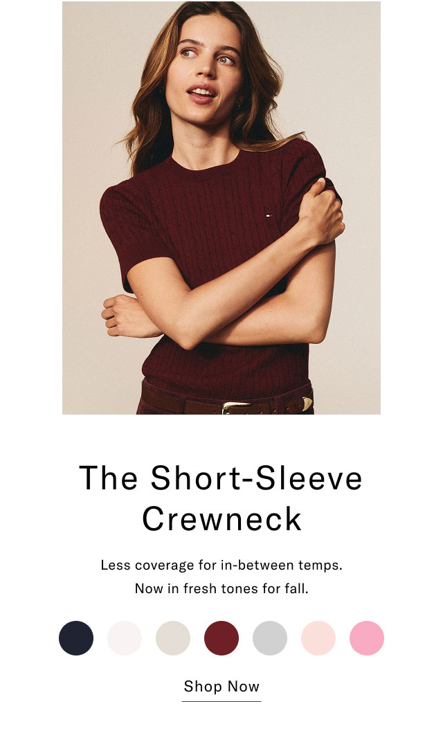 The Short-Sleeve Crewneck Less coverage for in-between temps. Now in fresh tones for fall. Shop Now 