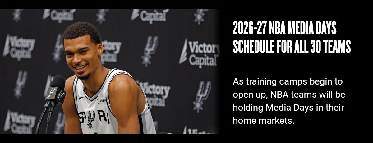 2026-27 NBA Media Days schedule for all 30 teams