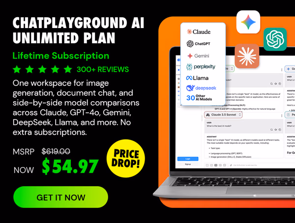 ChatPlayground AI: Lifetime Subscription (Unlimited Plan)