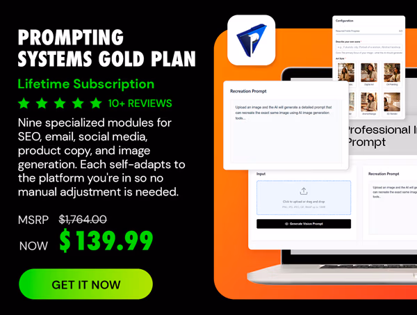 Prompting Systems: Lifetime Subscription (Gold Plan)