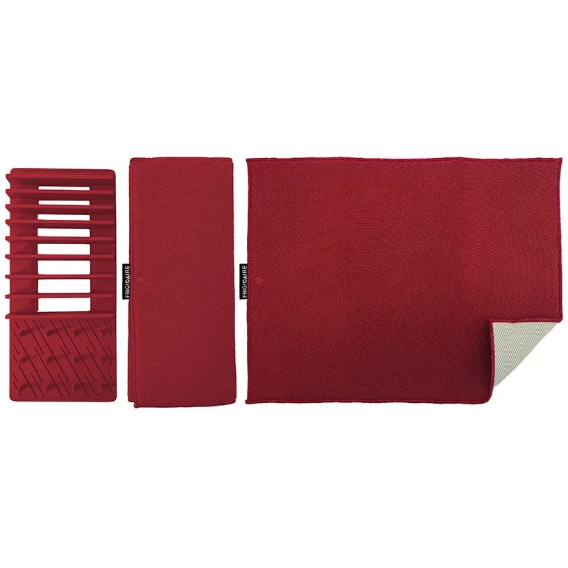 Image of Frigidaire Dish Drying Mat with Dish Rack - Machine Washable