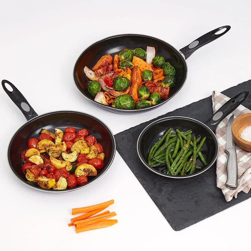Image of Carbon Steel Nonstick Fry Pans - Set of 3